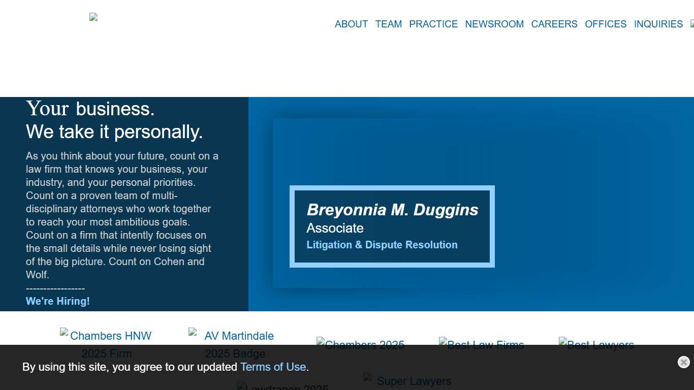 Cohen and Wolf, P.C. CT Law Firm Best Law Firm Bridgeport